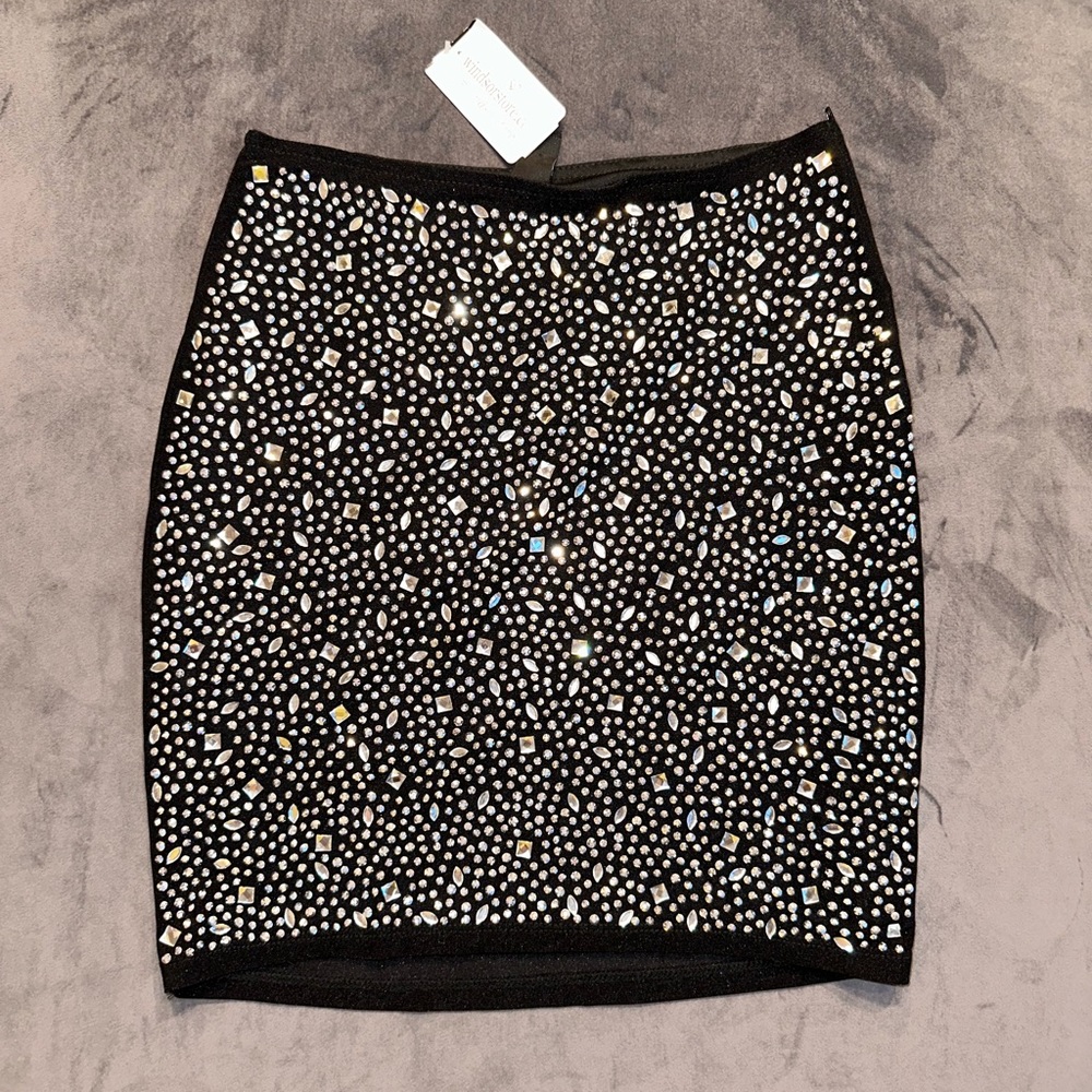 Black Gemmed Skirt